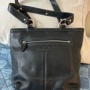 Coach Black Leather Shoulder Bag